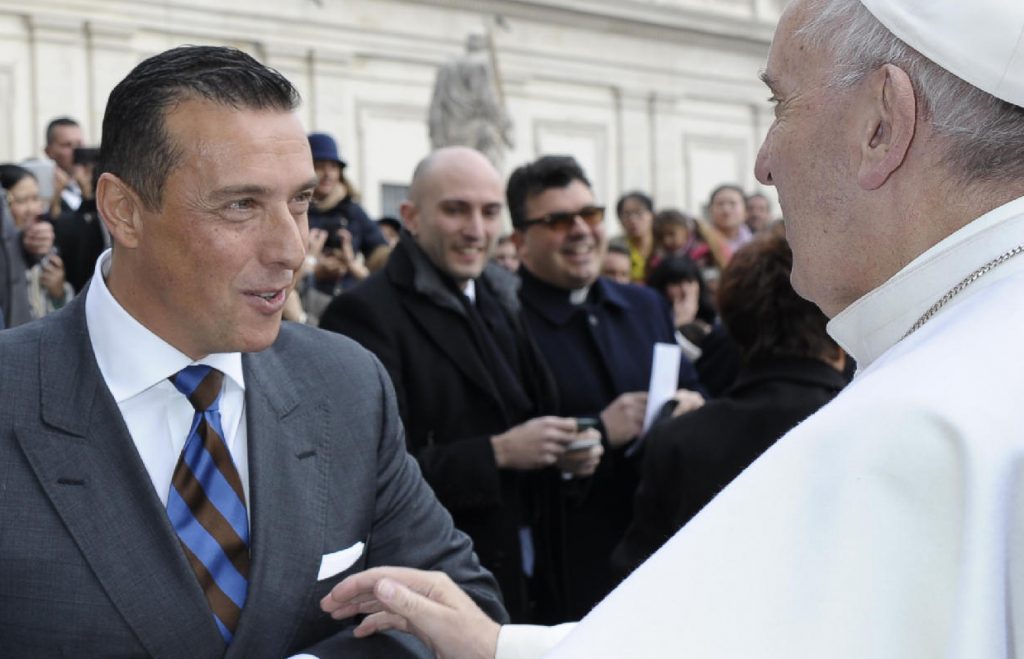 L’incontro con Papa Francesco durante l’Angelus