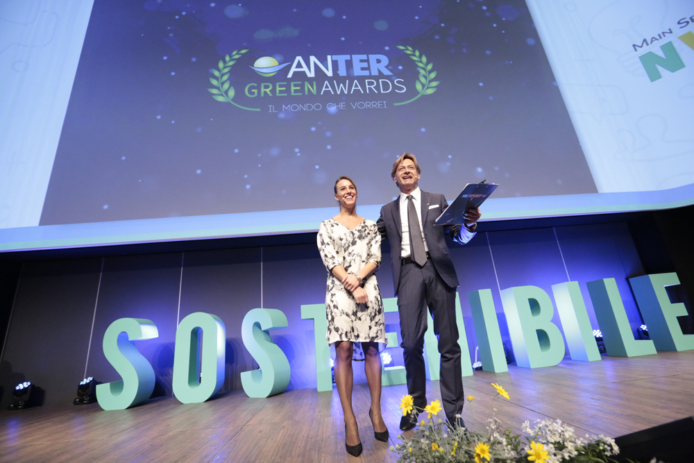 Sandro Donato Grosso con Tania Cagnotto agli Anter Green Awards 2017