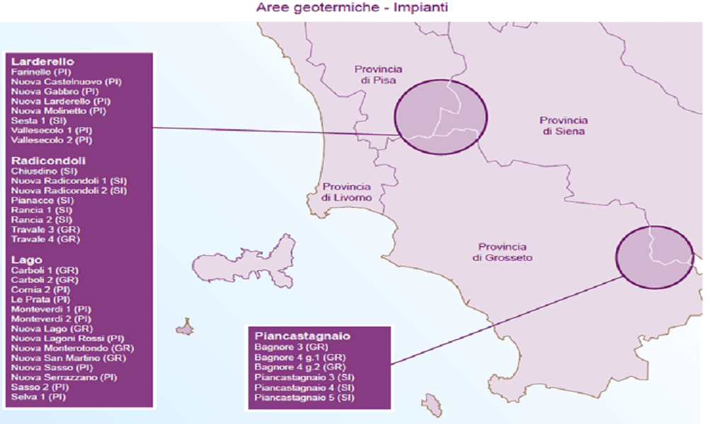 mappa impianti geotermici