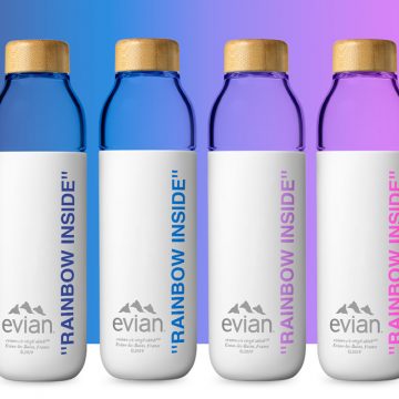 Le borracce di Evian firmate da Virgil Abloh