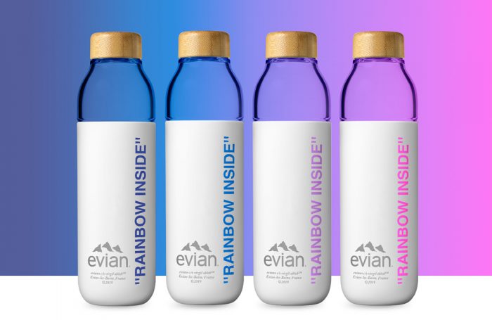 Le borracce di Evian firmate da Virgil Abloh