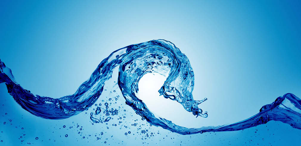 Onda blu acqua