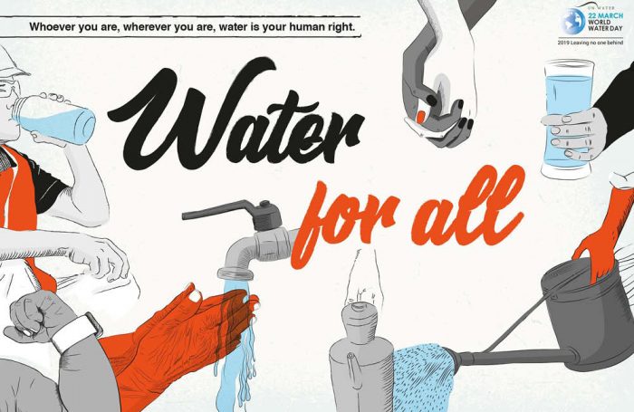Water for all - immagine ufficiale Giornata mondiale dell'acqua 2019