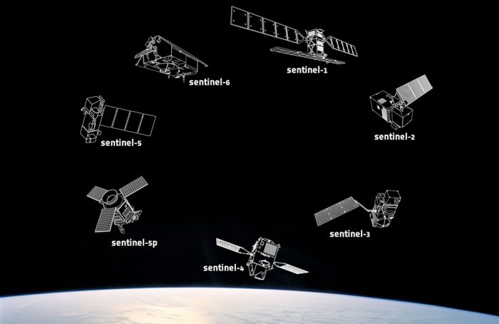 I diversi satelliti sentinella del programma Copernicus