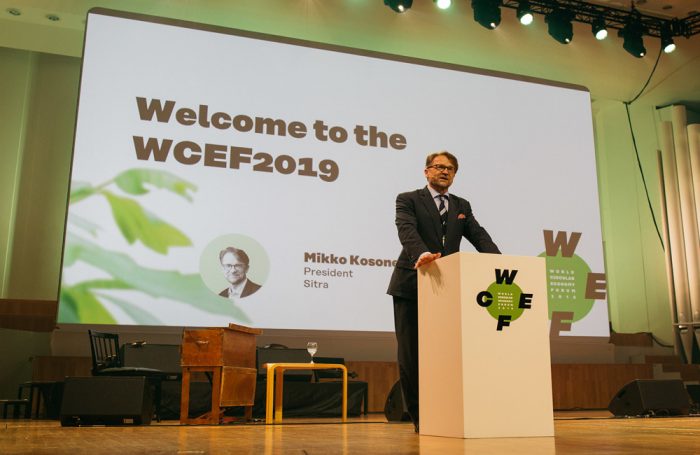 La cerimonia d'apertura del Forum Mondiale dell'Economia Circolare 2019